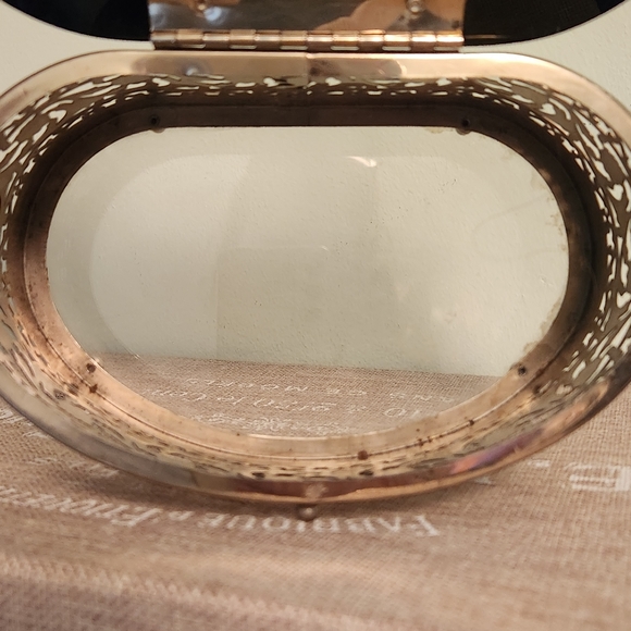 Vintage 1950"s Lucite Metal Filagree Box purse evening bag - Picture 4 of 9